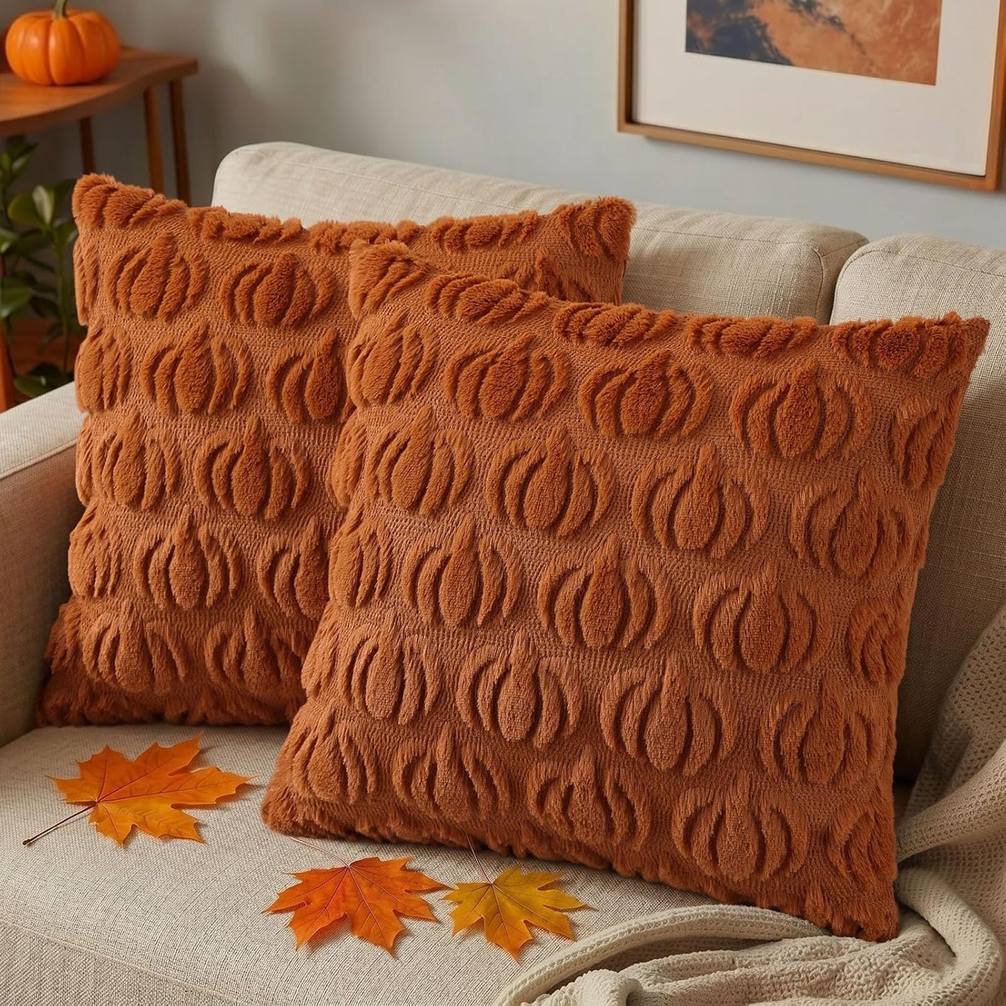 decorUhome Fall Throw Pillow Covers 18x18 Pack of 2,