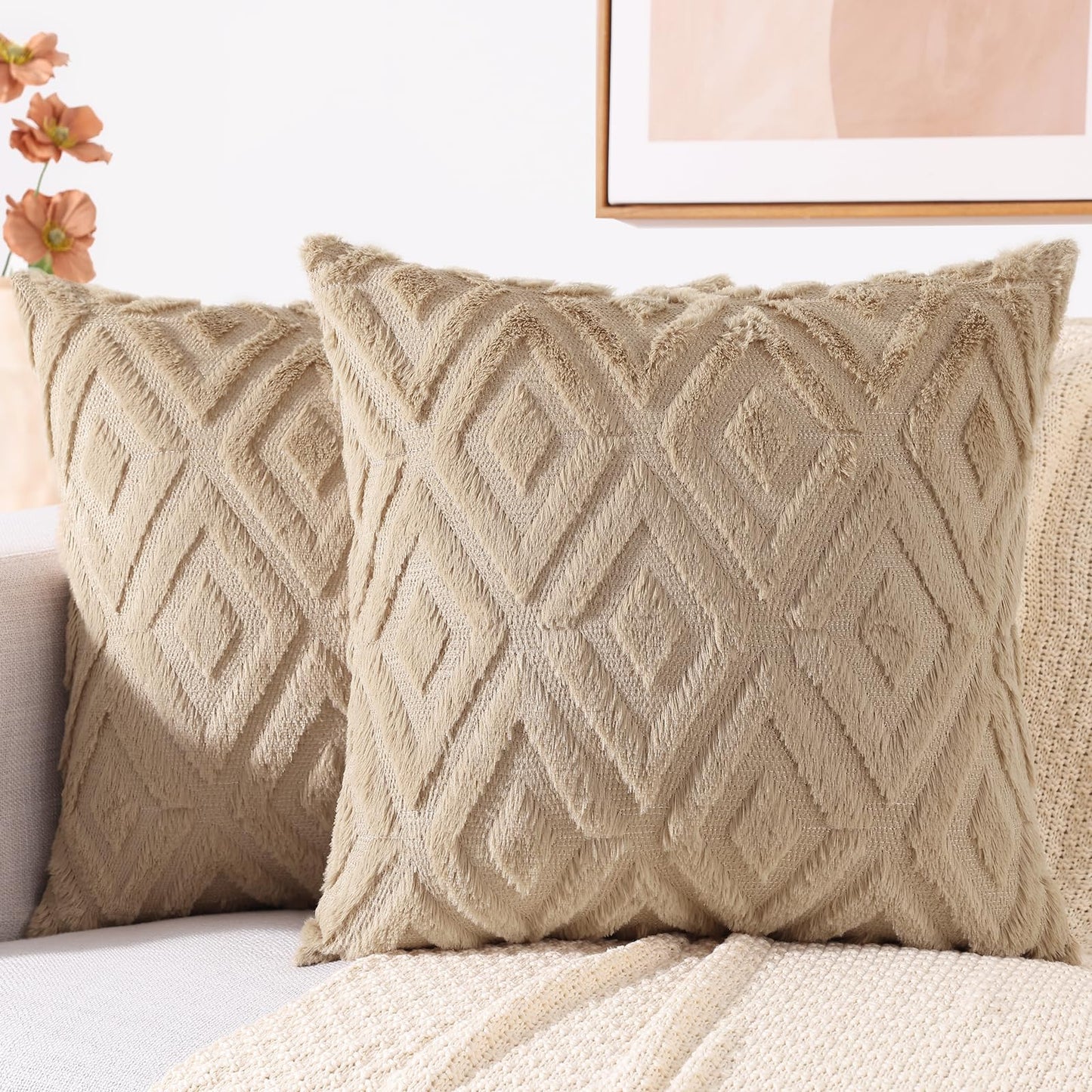 decorUhome Set of 2 Decorative Throw Pillow Covers