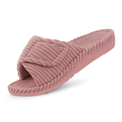 Litfun Orthotic Slippers for Women Adjustable Corduroy House Slippers Arch Support Slippers