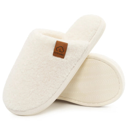 Litfun Women's Fuzzy Slippers Winter Comfy Indoor House Slippers Soft Memory Foam Shoes, Pink