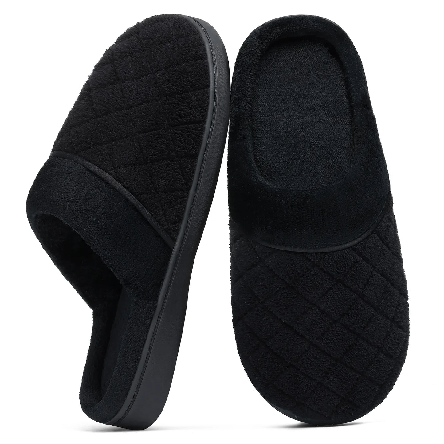 Litfun House Slippers for Women Men Cozy Memory Foam Slippers Warm Non-Slip House Shoes, Purple