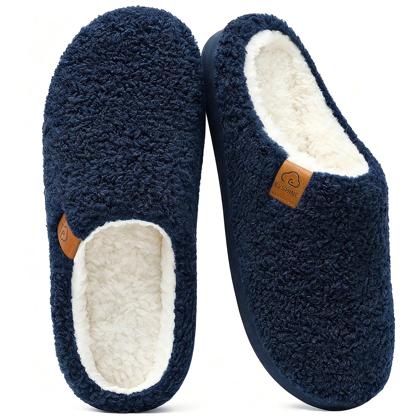 Litfun Memory Foam Fuzzy Slippers for Women Curly Fleece House Shoes Cozy Warm Indoor Slippers