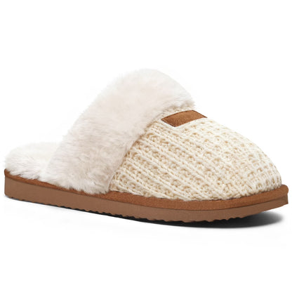 Litfun Fuzzy Slippers for Women Memory Foam Slippers Winter House Shoes Indoor and Outdoor