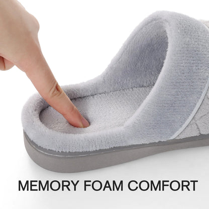 Litfun House Slippers for Women Men Cozy Memory Foam Slippers Warm Non-Slip House Shoes, Purple