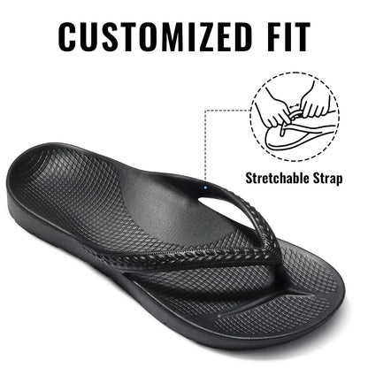 Smile Popcorn Women's Flip Flops Lightweight Thong Sandals Summer Beach Sandals with Arch Support