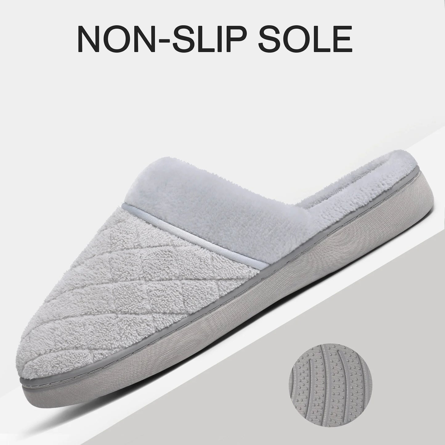 Litfun House Slippers for Women Men Cozy Memory Foam Slippers Warm Non-Slip House Shoes, Purple