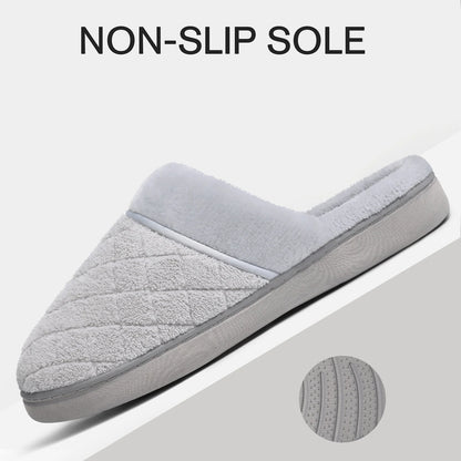 Litfun House Slippers for Women Men Cozy Memory Foam Slippers Warm Non-Slip House Shoes, Purple