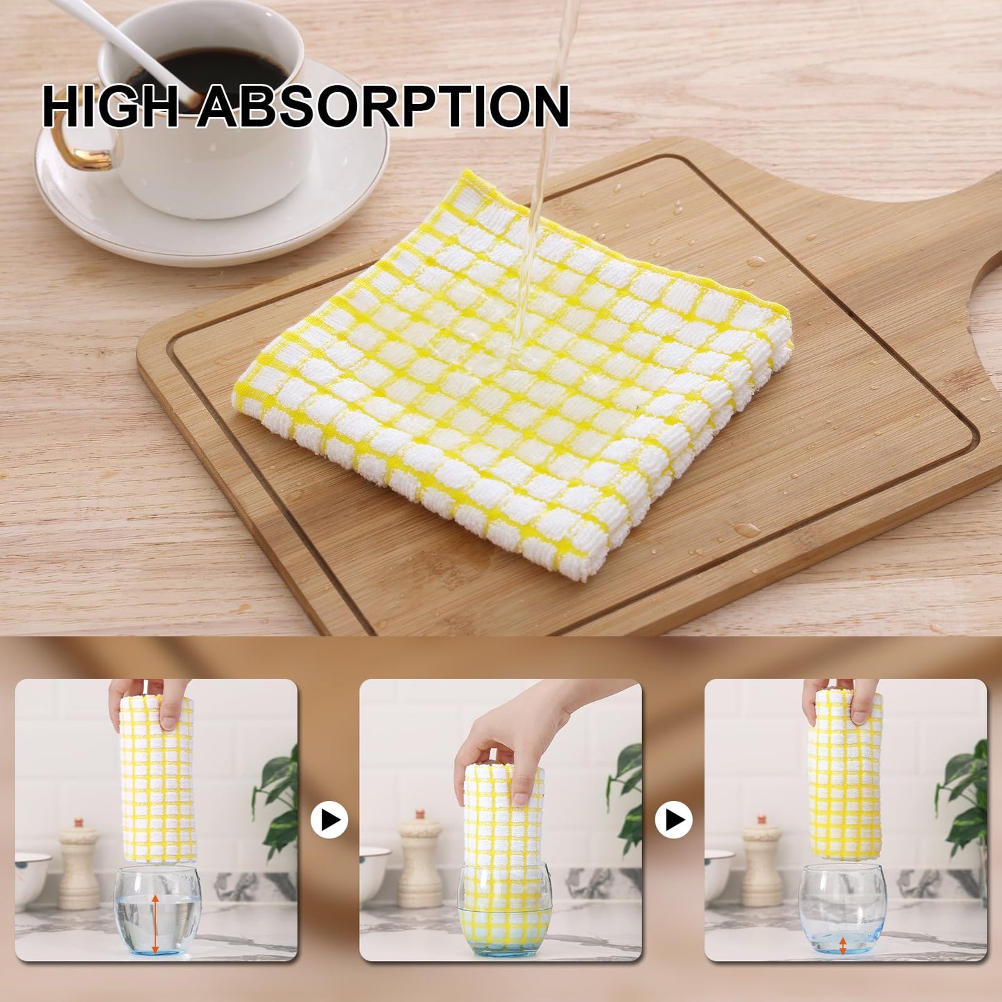 decorUhome 100% Cotton Super Soft Dish Cloths
