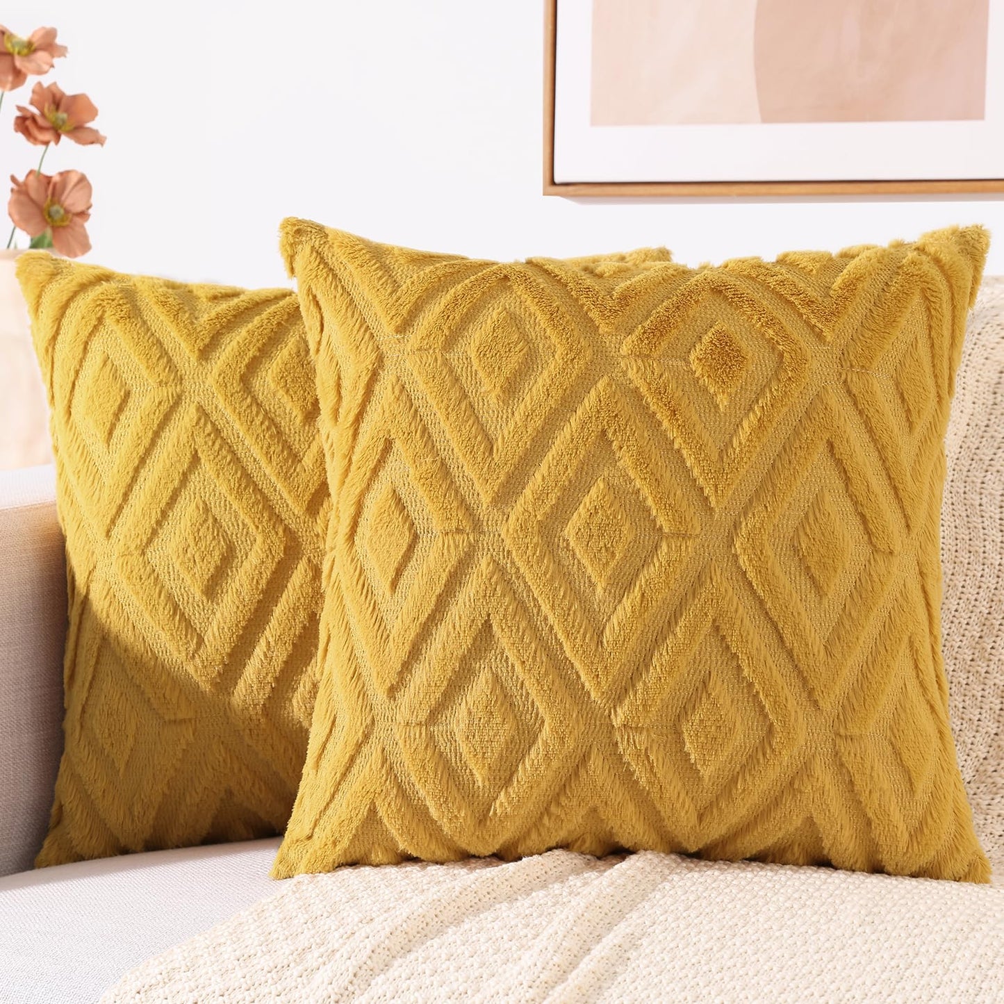 decorUhome Set of 2 Decorative Throw Pillow Covers