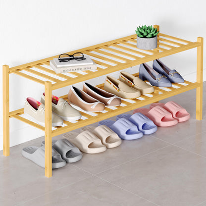 decorUhome Bamboo Shoe Rack for Closet