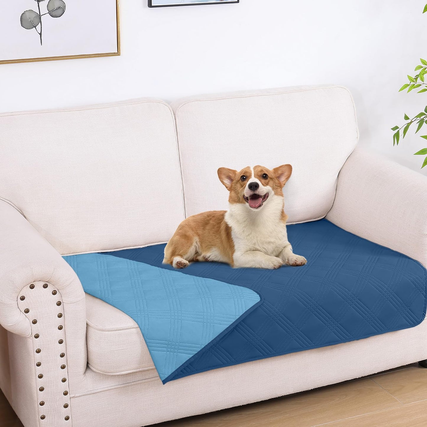 decorUhome Waterproof Sofa Cover for pets, Reversible Couch Cover for dogs