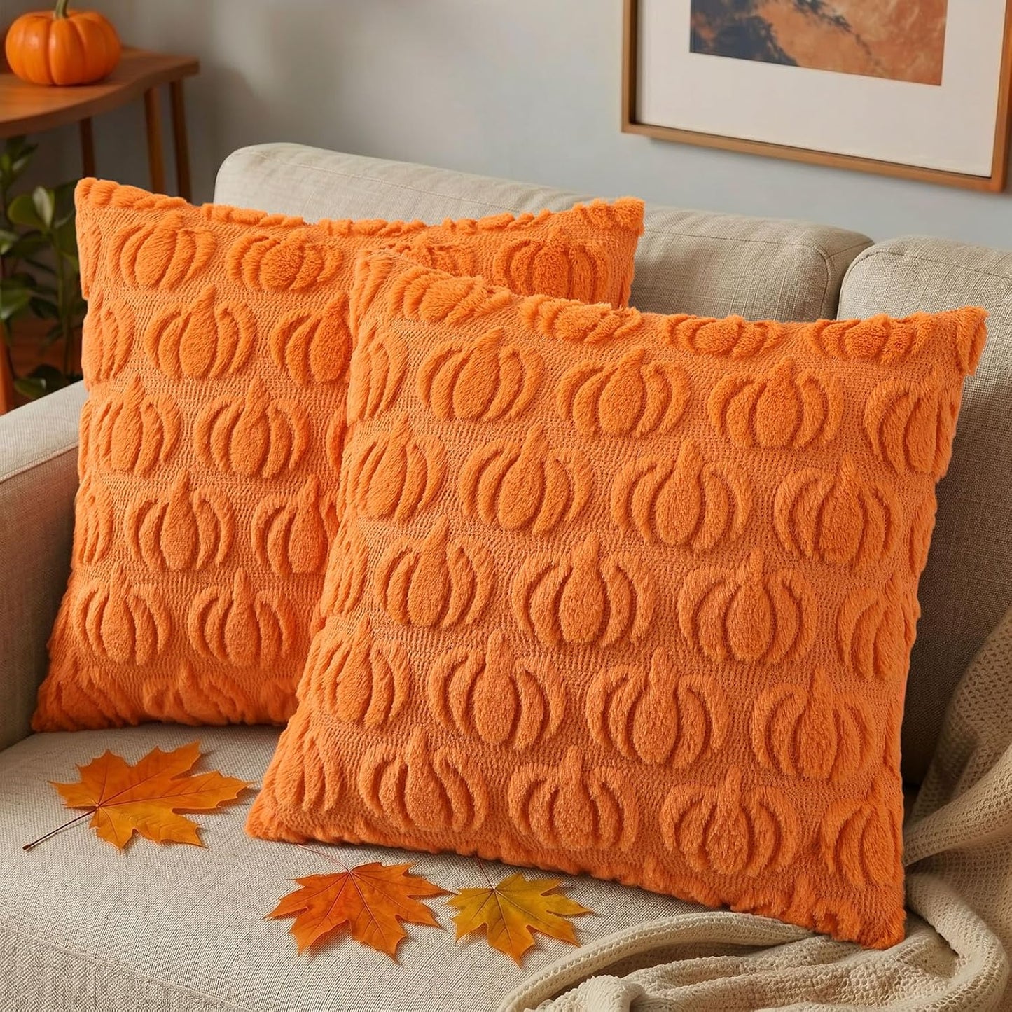 decorUhome Fall Throw Pillow Covers 18x18 Pack of 2,