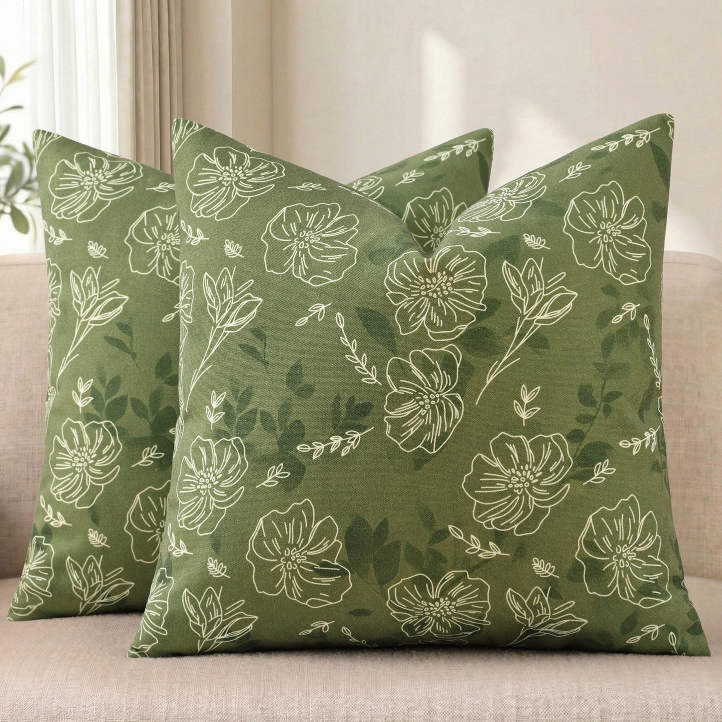 decorUhome Throw Pillow Covers 18x18 inch Decorative Pillow Covers for Couch