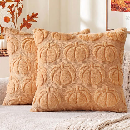 decorUhome Pumpkin Throw Pillow Covers 18x18 Pack of 2