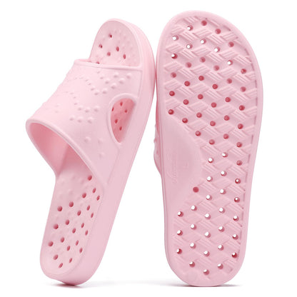 Comwarm Shower Shoes for Women Men, Quick Drying Lightweight Non Slip Pool Slides Slippers with Drain Holes