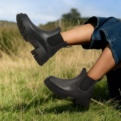 Comwarm Women's Ankle Rain Boots Waterproof Chelsea Boots