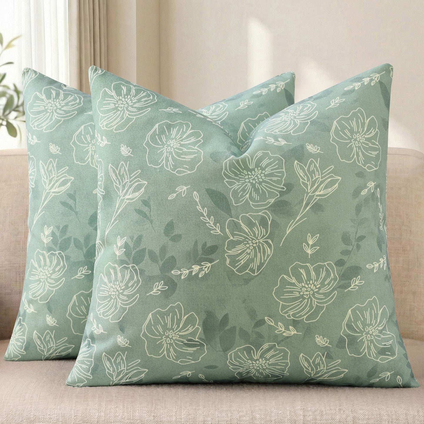 decorUhome Throw Pillow Covers 18x18 inch Decorative Pillow Covers for Couch