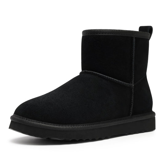 Litfun Suede Boots for Women Winter Ankle Booties Slippers House Shoes