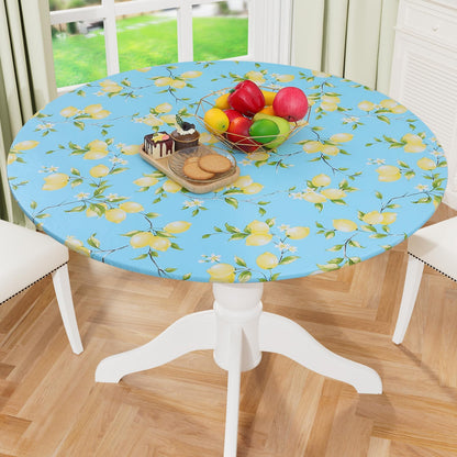 decorUhome Round Waterproof Fitted Tablecloth