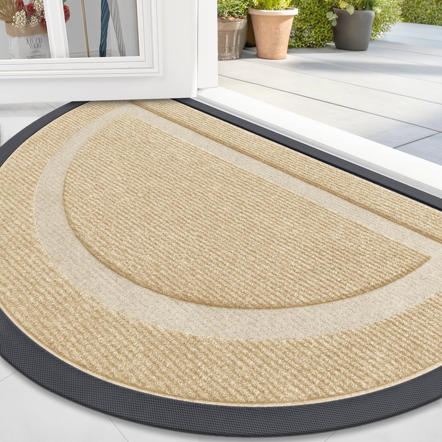 Buganda Half Round Door Mat