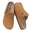 Litfun Suede Clogs for Women Cork Footbed Leather Sandals Arch Support Potato Shoes with Adjustable Buckle