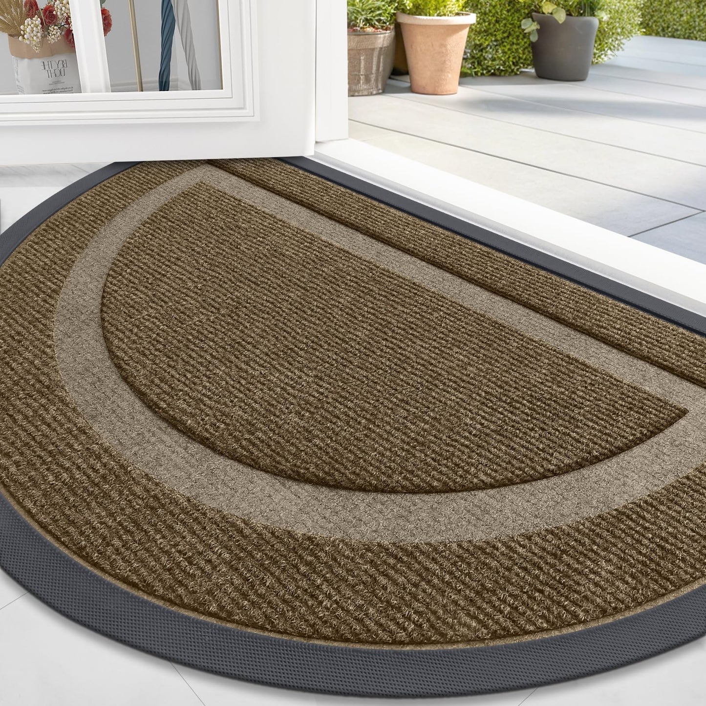 Buganda Half Round Door Mat