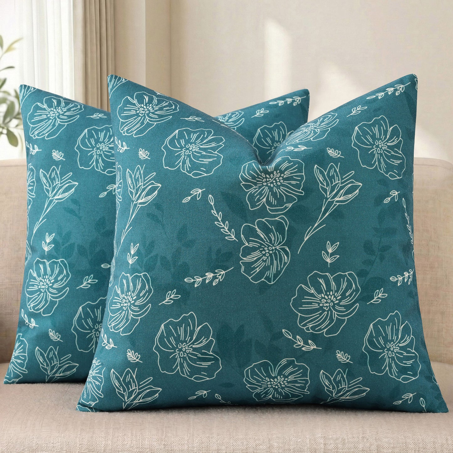 decorUhome Throw Pillow Covers 18x18 inch Decorative Pillow Covers for Couch