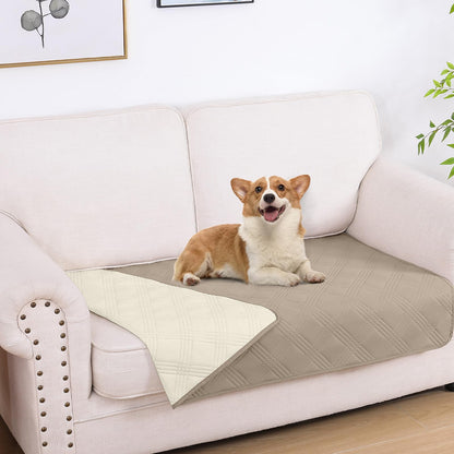 decorUhome Waterproof Sofa Cover for pets, Reversible Couch Cover for dogs