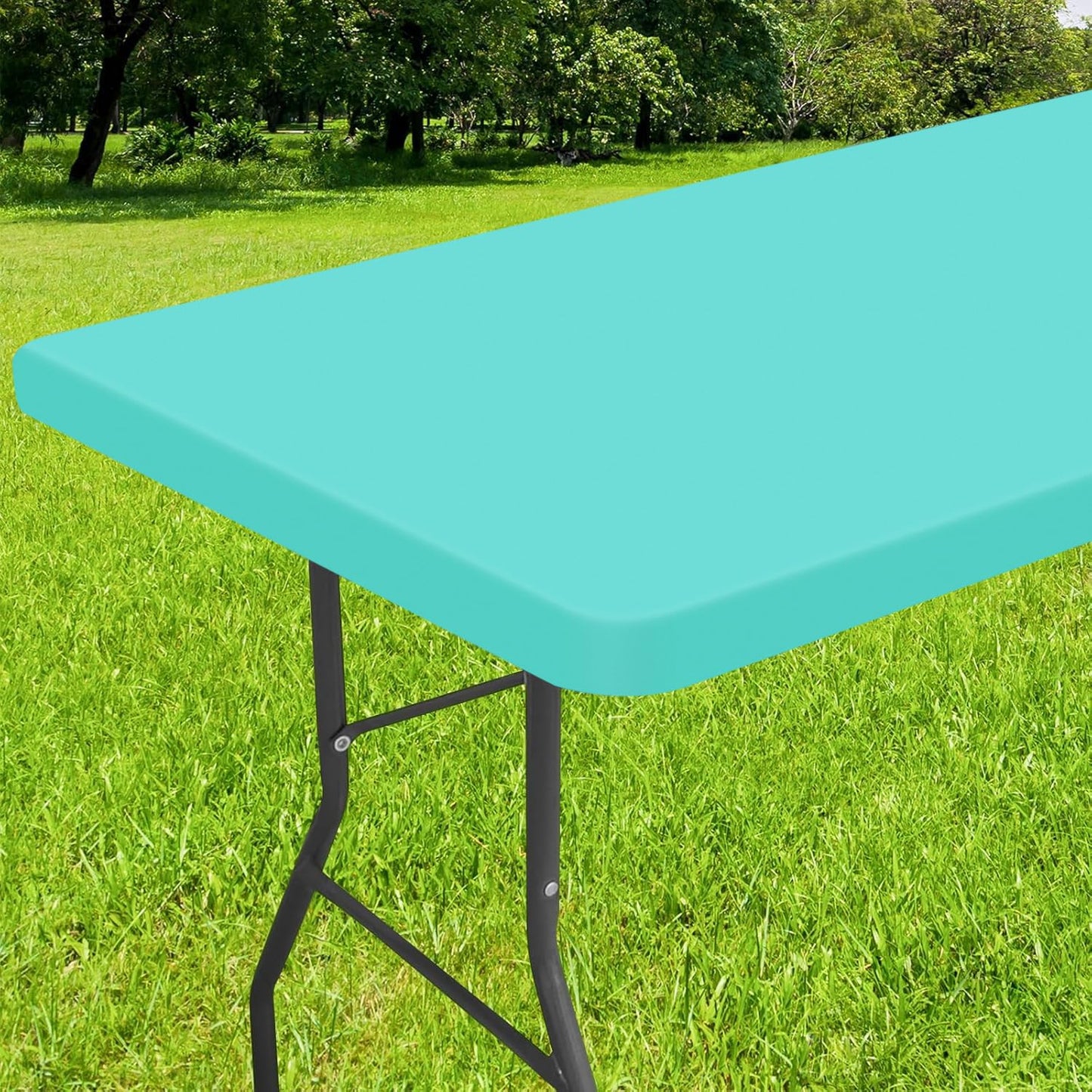 decorUhome Waterproof Vinyl Fitted Table Cloth For Rectangle Tablecloth