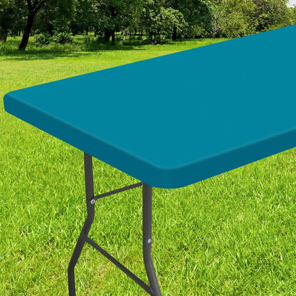 decorUhome Waterproof Vinyl Fitted Table Cloth For Rectangle Tablecloth