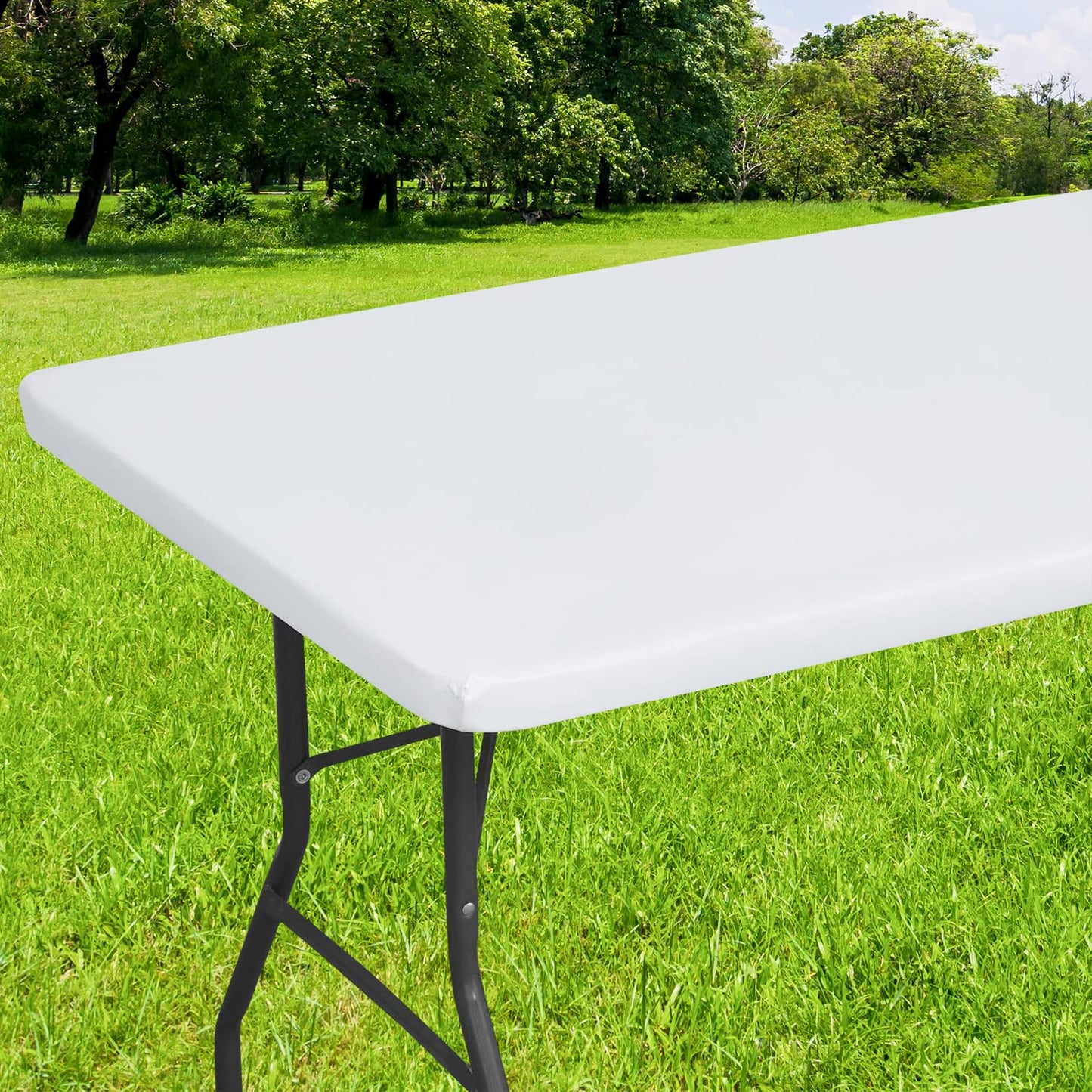 decorUhome Waterproof Vinyl Fitted Table Cloth For Rectangle Tablecloth