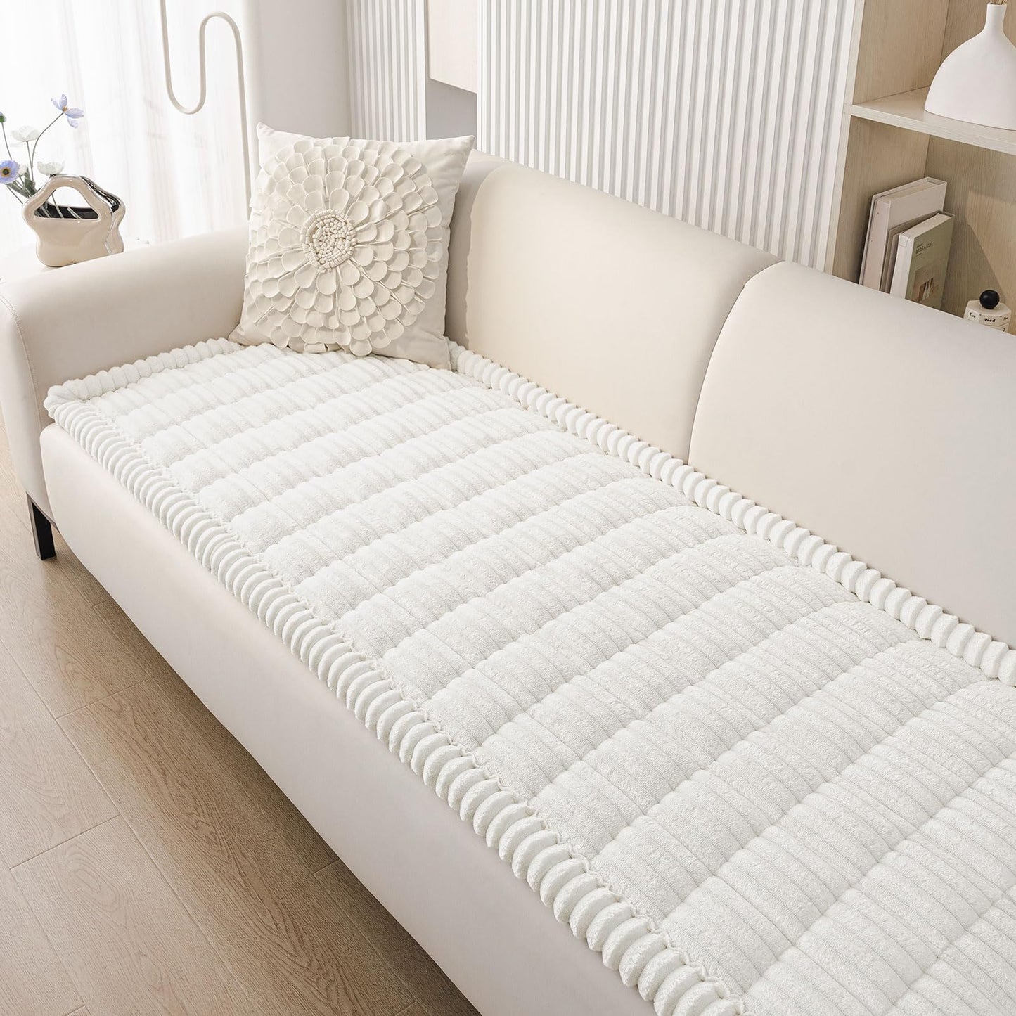 decorUhome Couch Covers for 3 Cushion Couch Sofa
