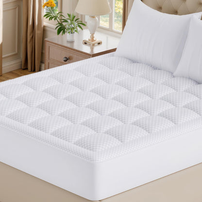 decorUhome Quilted Fitted Queen Mattress Pad