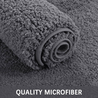 Smiry Microfiber Bathroom Rugs 2 Piece Set