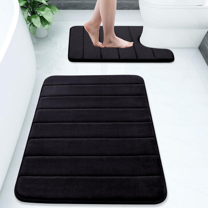Buganda Memory Foam Bathroom Rugs Sets 2