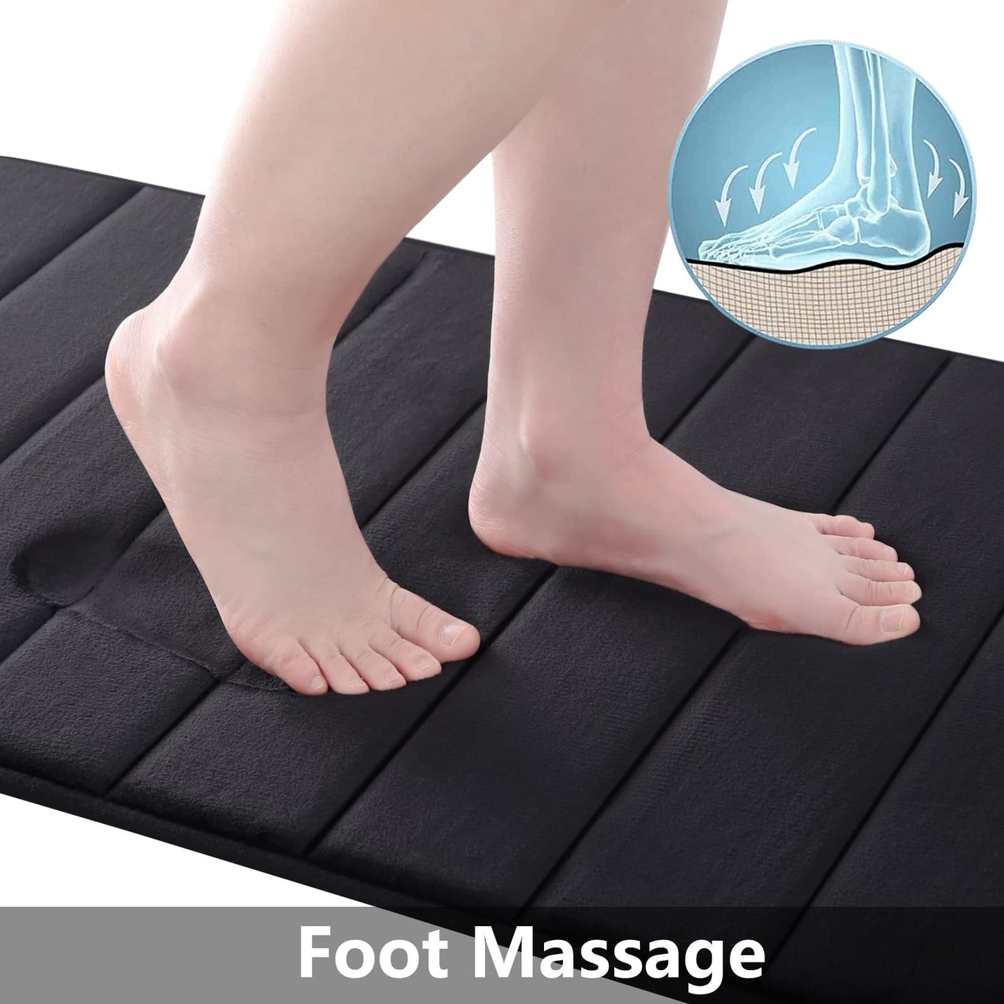Buganda Memory Foam Bathroom Rugs Sets 2