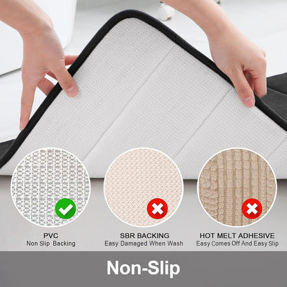 Buganda Memory Foam Bathroom Rugs Sets 2