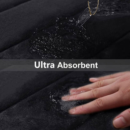 Buganda Memory Foam Bathroom Rugs Sets 2
