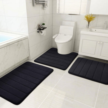 Buganda Memory Foam Bathroom Rugs Sets 2