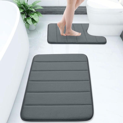 Buganda Memory Foam Bathroom Rugs Sets 2