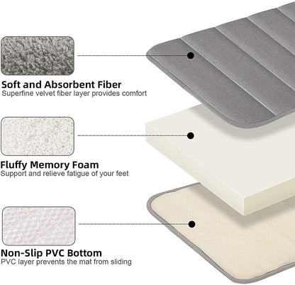 Buganda Memory Foam Bathroom Rugs