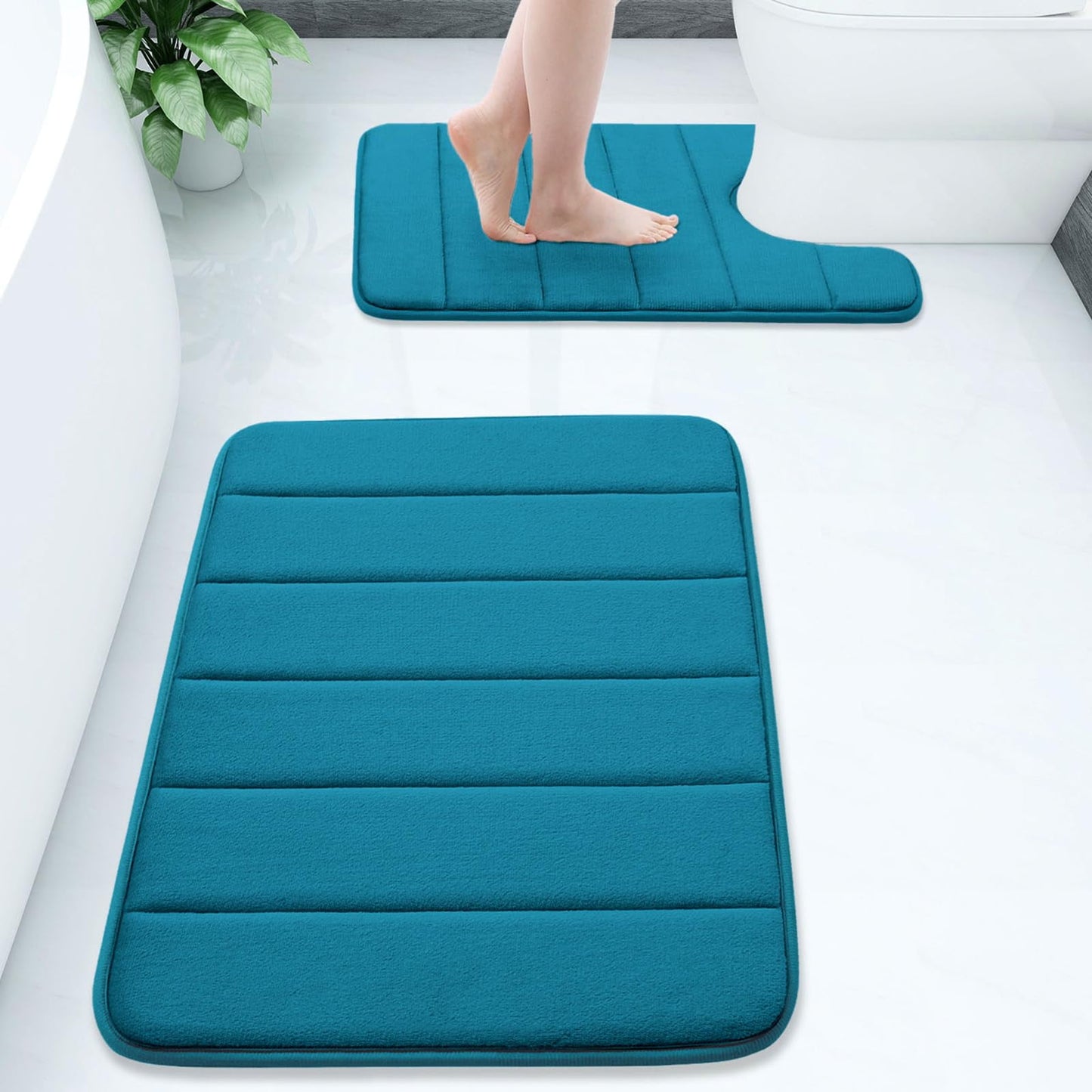 Buganda Memory Foam Bathroom Rugs Sets 2