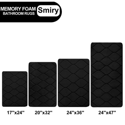 Smiry Memory Foam Bathroom Rugs