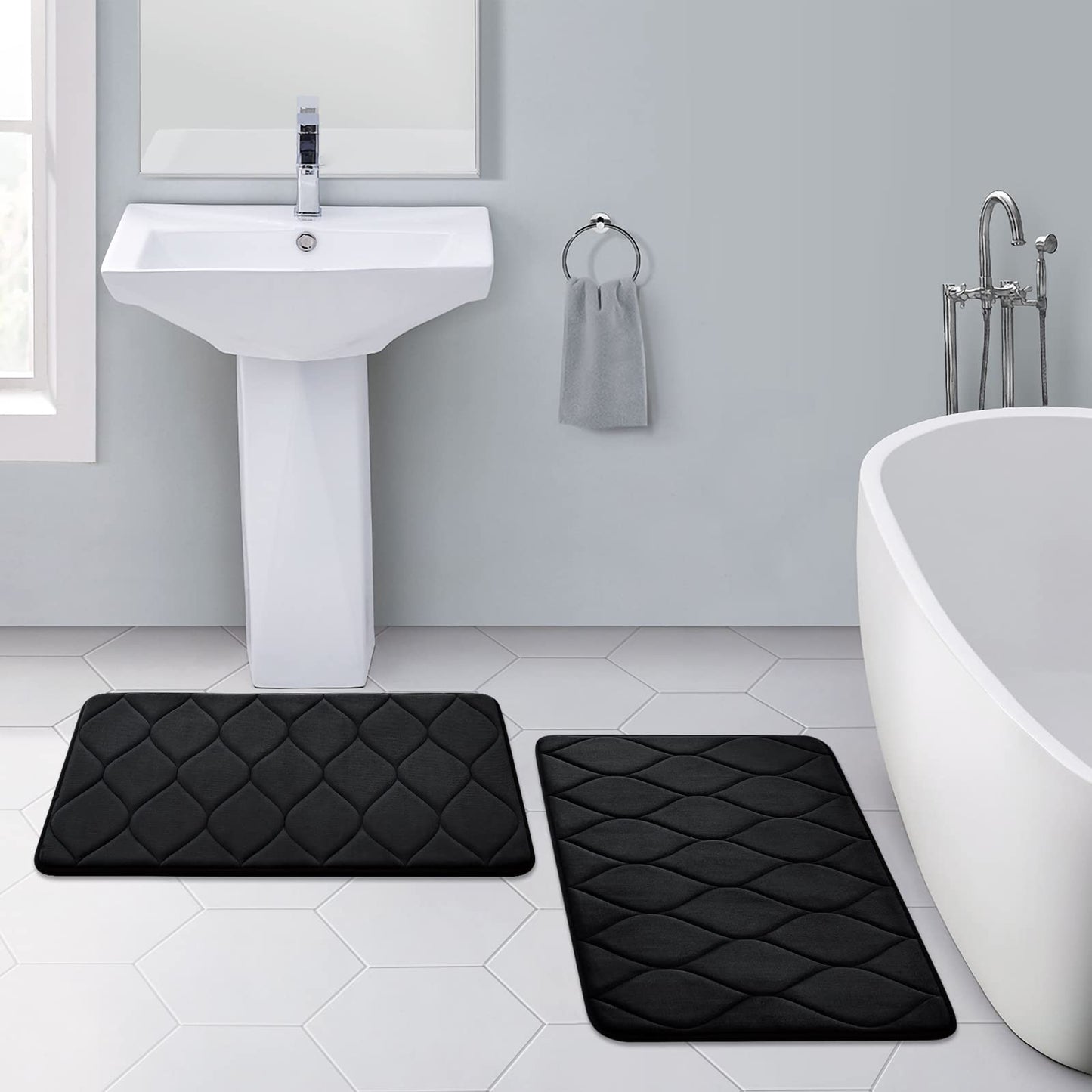 Smiry Memory Foam Bathroom Rugs