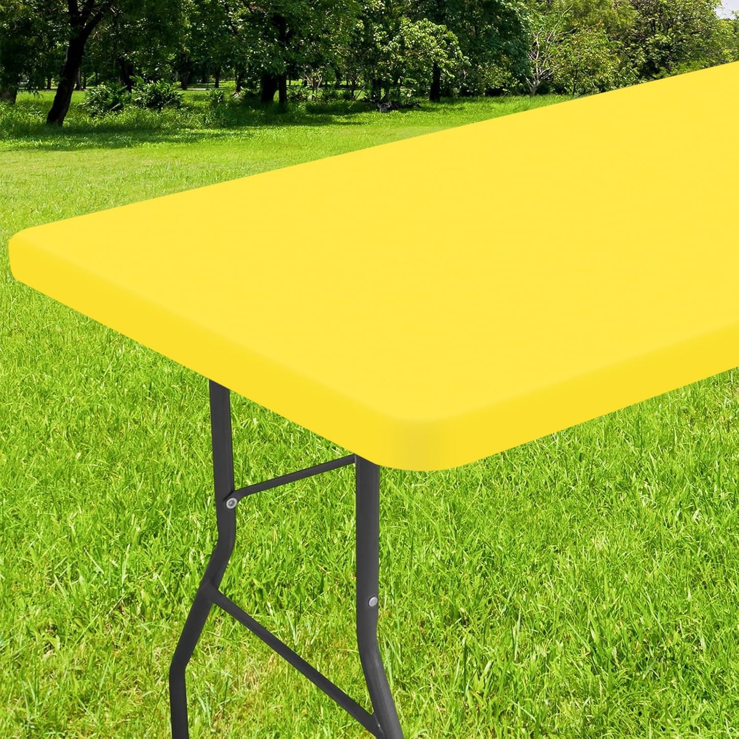 decorUhome Waterproof Vinyl Fitted Table Cloth For Rectangle Tablecloth