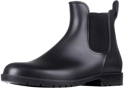 Litfun Women's Short Rain Boots  Rubber Ankle Chelsea Booties Rainboots for Women