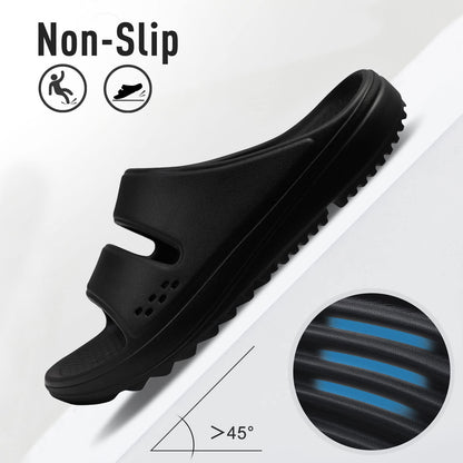 Litfun Slide Sandals for Women, Thick Sole Non-Slip Slide Slippers with Arch Support