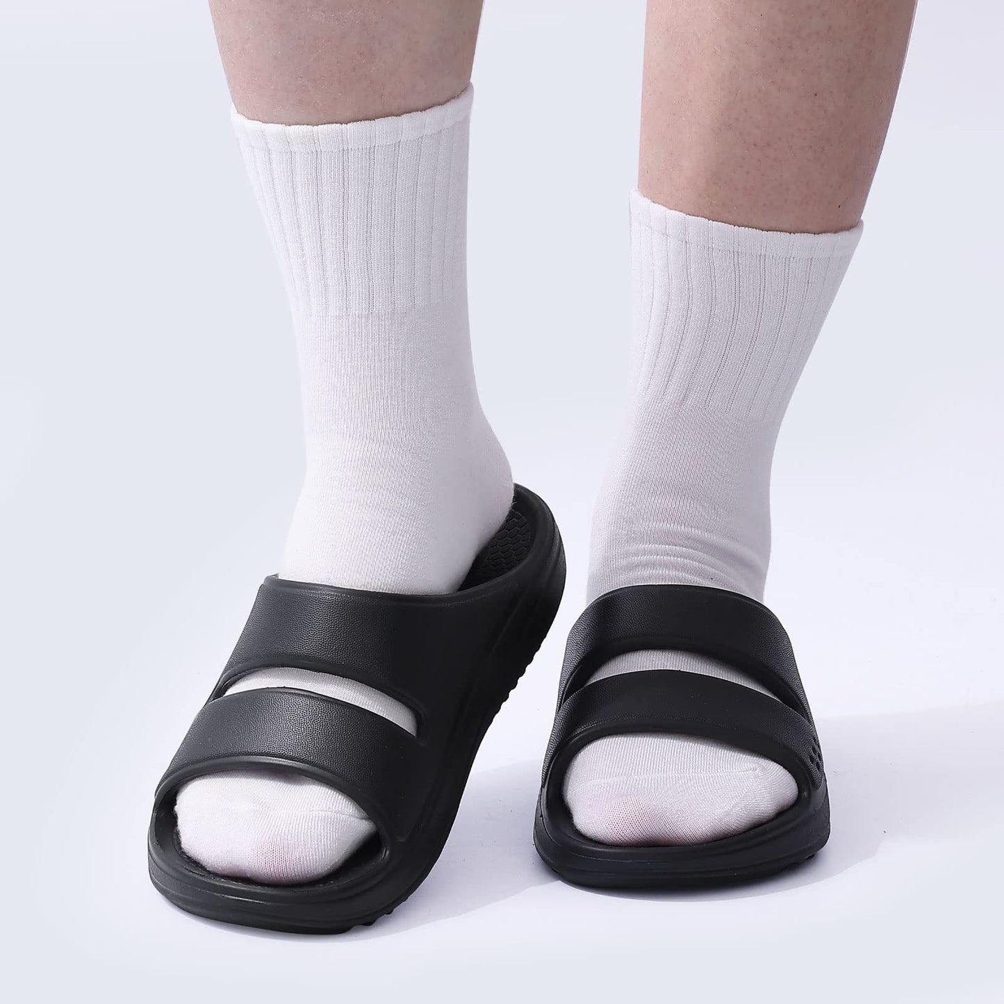 Litfun Slide Sandals for Women, Thick Sole Non-Slip Slide Slippers with Arch Support
