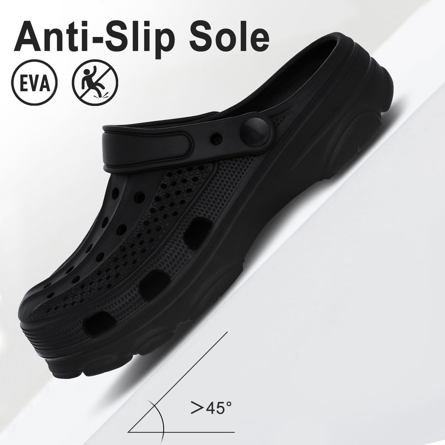 Litfun Unisex Garden Clogs Shoes with Arch Support Soft Slip-on Sandals for Women and Men