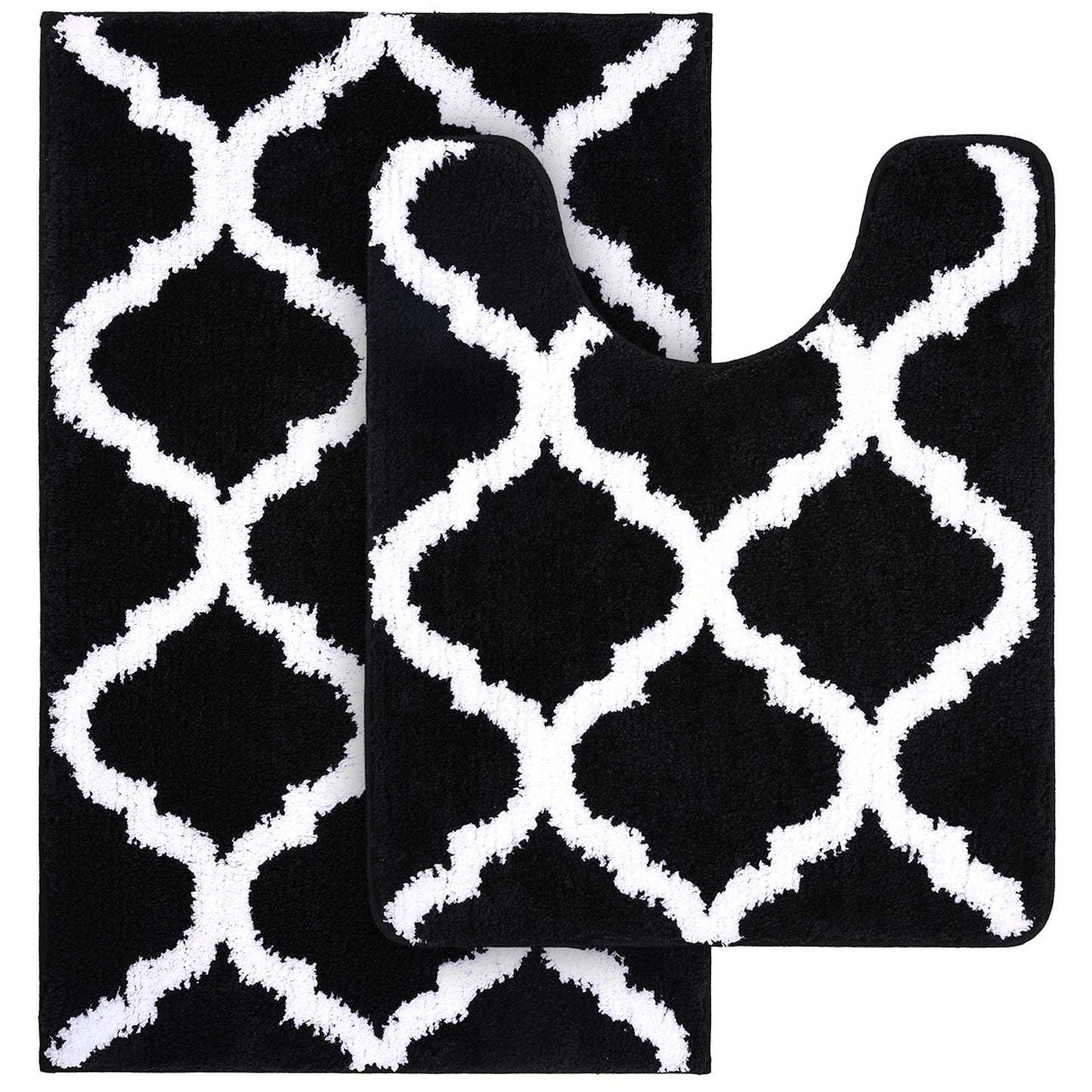 Buganda Microfiber Bathroom Rugs Set 2 Piece